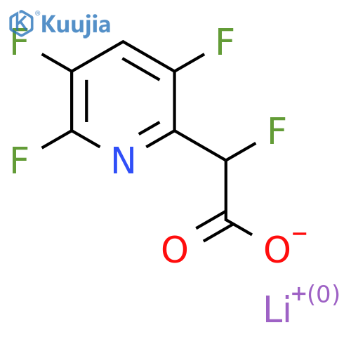 Lithium(1+) 2-fluoro-2-(3,5,6-trifluoropyridin-2-yl)acetate structure