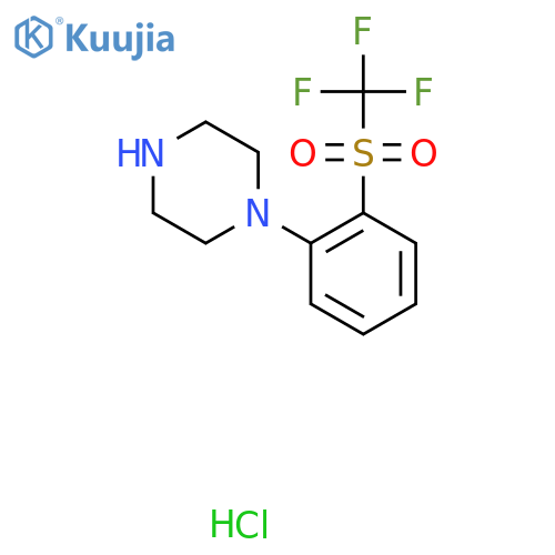 1-(2-Trifluoromethanesulfonylphenyl)piperazine hydrochloride structure