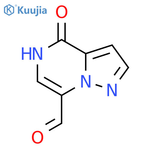 4-oxo-4H,5H-pyrazolo[1,5-a]pyrazine-7-carbaldehyde structure