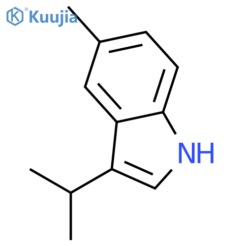 1H-Indole,5-methyl-3-(1-methylethyl)- structure