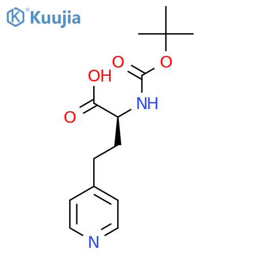 (S)-2-((tert-Butoxycarbonyl)amino)-4-(pyridin-4-yl)butanoic acid structure