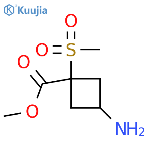 methyl 3-amino-1-methanesulfonylcyclobutane-1-carboxylate structure