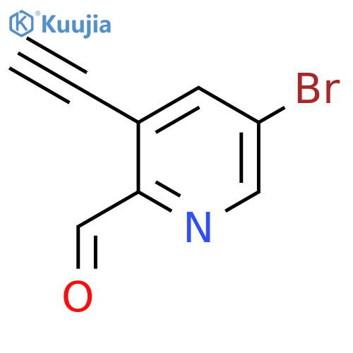 5-Bromo-3-ethynylpyridine-2-carbaldehyde structure