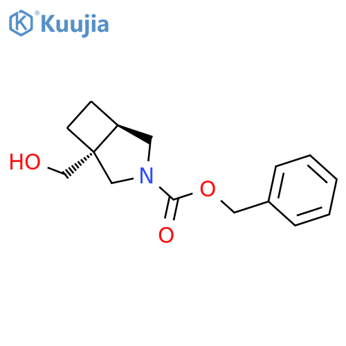 rac-benzyl (1R,5R)-1-(hydroxymethyl)-3-azabicyclo3.2.0heptane-3-carboxylate structure