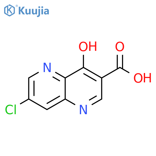 7-Chloro-1,5-naphthyridine-4-oxo-3-carboxylic acid structure