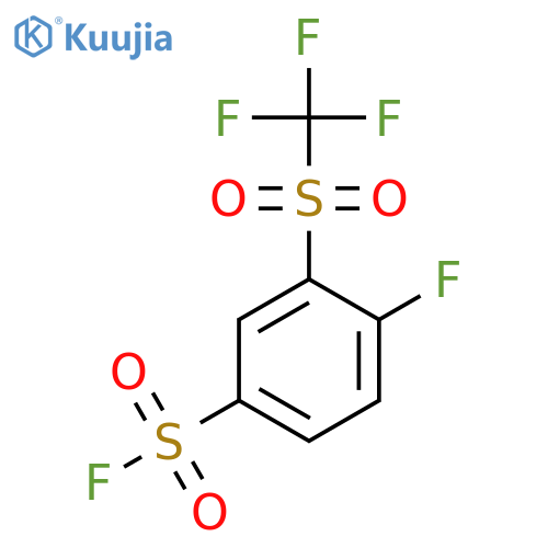 4-fluoro-3-trifluoromethanesulfonylbenzene-1-sulfonyl fluoride structure