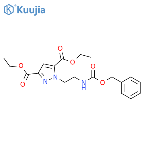 3,5-Diethyl 1-[2-[[(phenylmethoxy)carbonyl]amino]ethyl]-1H-pyrazole-3,5-dicarboxylate structure