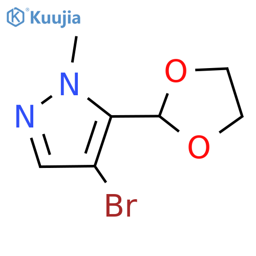4-Bromo-5-(1,3-dioxolan-2-yl)-1-methyl-1H-pyrazole structure