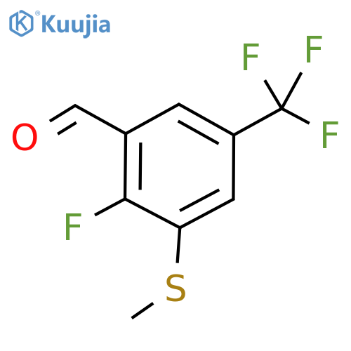 2-Fluoro-3-(methylthio)-5-(trifluoromethyl)benzaldehyde structure