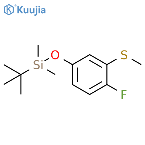 Tert-butyl(4-fluoro-3-(methylthio)phenoxy)dimethylsilane structure