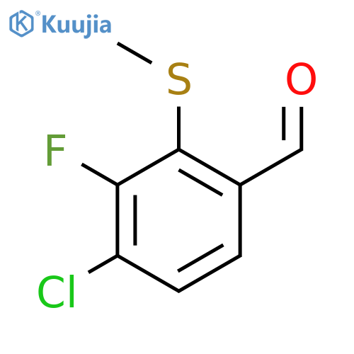 4-Chloro-3-fluoro-2-(methylthio)benzaldehyde structure