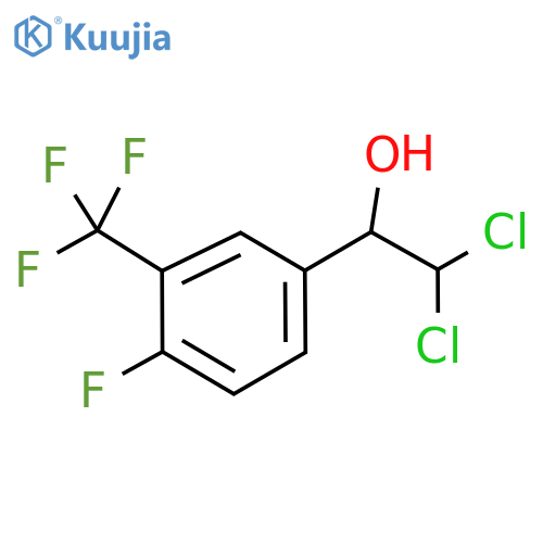 2,2-Dichloro-1-(4-fluoro-3-(trifluoromethyl)phenyl)ethanol structure