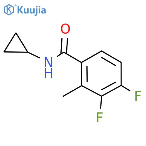 N-cyclopropyl-3,4-difluoro-2-methylbenzamide structure