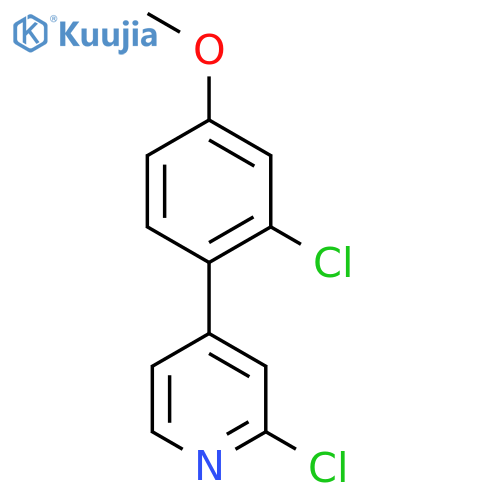 2-Chloro-4-(2-chloro-4-methoxyphenyl)pyridine structure