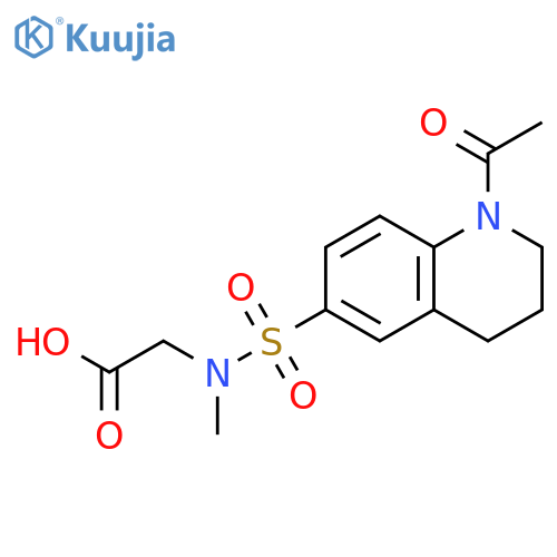 N-[(1-acetyl-1,2,3,4-tetrahydroquinolin-6-yl)sulfonyl]-N-methylglycine structure