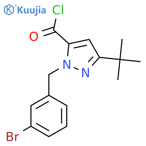 2-(3-Bromo-benzyl)-5-t-butyl-2H-pyrazole-3-carbonyl chloride structure