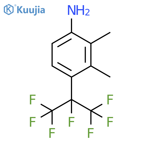 Benzenamine, 2,3-dimethyl-4-[1,2,2,2-tetrafluoro-1-(trifluoromethyl)ethyl]- structure