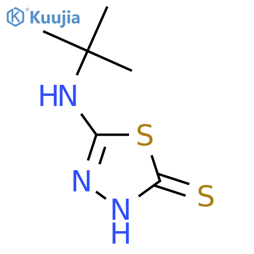 5-(tert-Butylamino)-1,3,4-thiadiazole-2-thiol structure