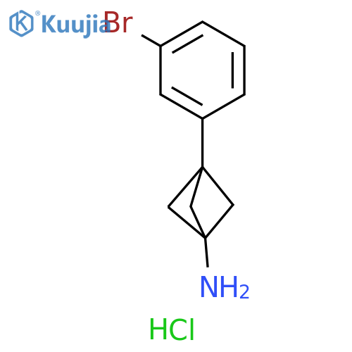 3-(3-bromophenyl)bicyclo[1.1.1]pentan-1-amine hydrochloride structure