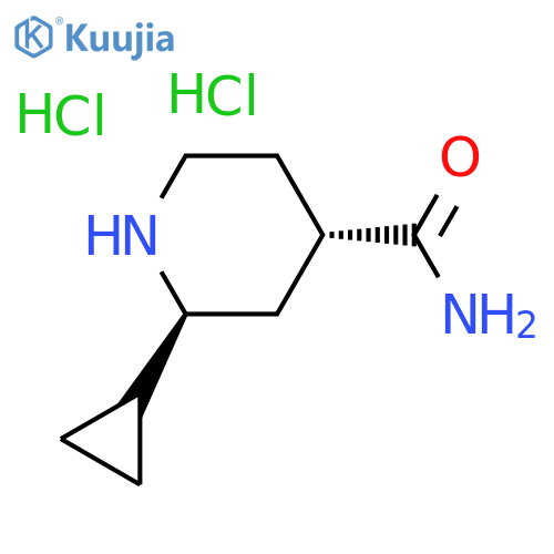 rac-(2R,4R)-2-cyclopropylpiperidine-4-carboxamide dihydrochloride, trans structure