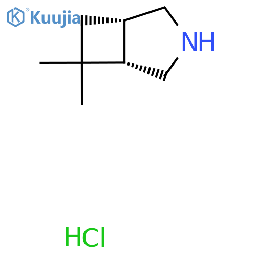 (1S,5S)-6,6-Dimethyl-3-azabicyclo[3.2.0]heptane;hydrochloride structure