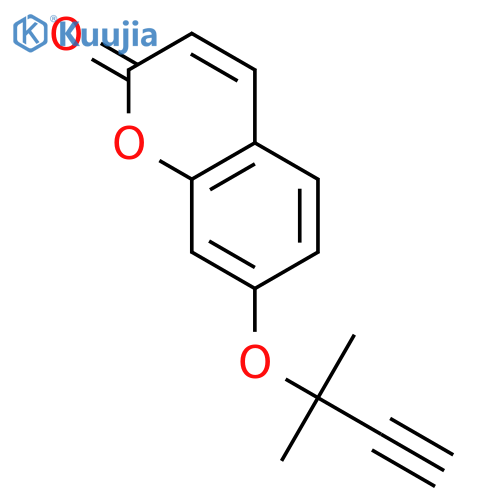 7-(1,1-Dimethyl-2-propyn-1-yl)oxy-2H-1-benzopyran-2-one structure