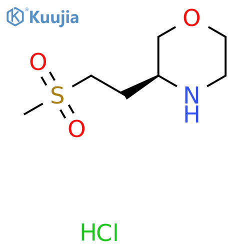 (3S)-3-(2-methanesulfonylethyl)morpholine hydrochloride structure