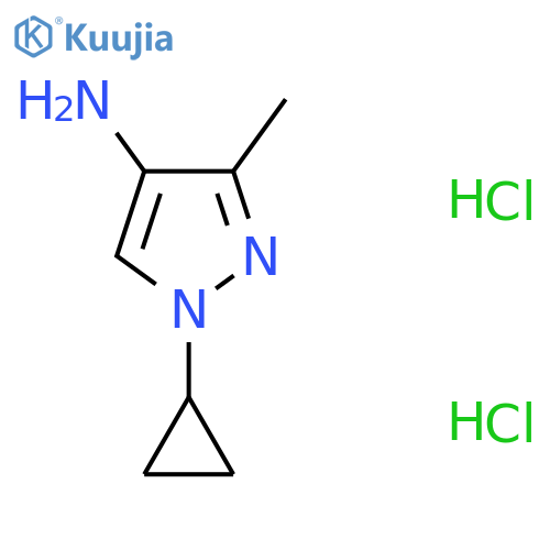 1-cyclopropyl-3-methyl-1H-pyrazol-4-amine dihydrochloride structure