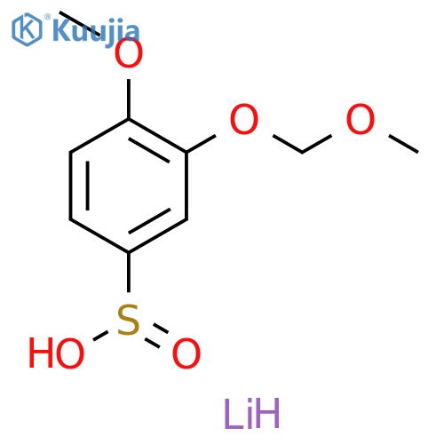 lithium(1+)
4-methoxy-3-(methoxymethoxy)benzene-1-sulfinate structure