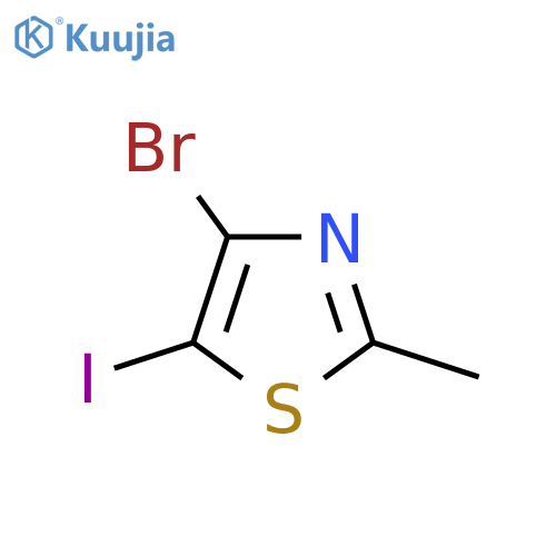 4-Bromo-5-iodo-2-methyl-1,3-thiazole structure