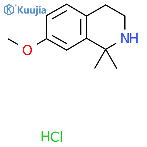 7-Methoxy-1,1-dimethyl-1,2,3,4-tetrahydroisoquinoline hydrochloride structure
