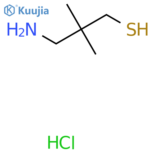 3-Amino-2,2-dimethylpropane-1-thiol hydrochloride structure