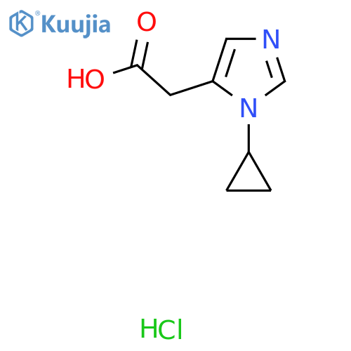 2-(1-cyclopropyl-1H-imidazol-5-yl)acetic acid hydrochloride structure