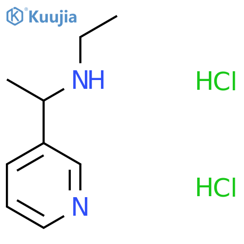 Ethyl[1-(pyridin-3-yl)ethyl]amine dihydrochloride structure