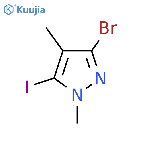 3-bromo-5-iodo-1,4-dimethyl-1H-pyrazole structure