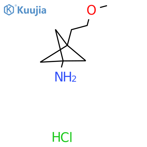 3-(2-Methoxyethyl)bicyclo[1.1.1]pentan-1-amine hydrochloride structure