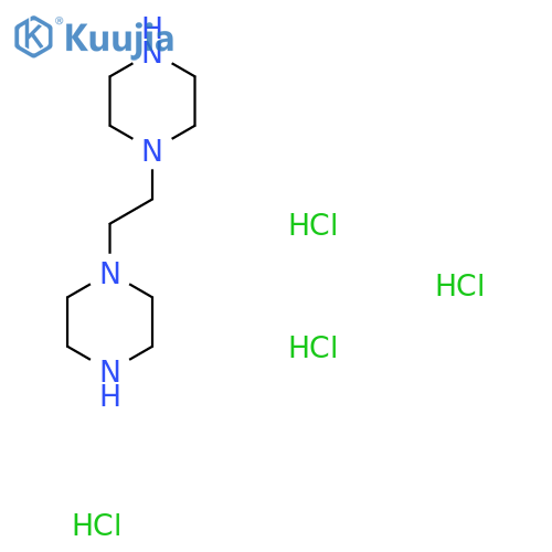 1-[2-(Piperazin-1-yl)ethyl]piperazine tetrahydrochloride structure