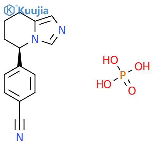 4-(5R)-5H,6H,7H,8H-imidazo1,5-apyridin-5-ylbenzonitrile, phosphoric acid structure