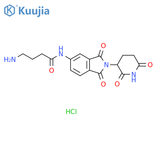 4-amino-N-2-(2,6-dioxopiperidin-3-yl)-1,3-dioxo-2,3-dihydro-1H-isoindol-5-ylbutanamide hydrochloride structure