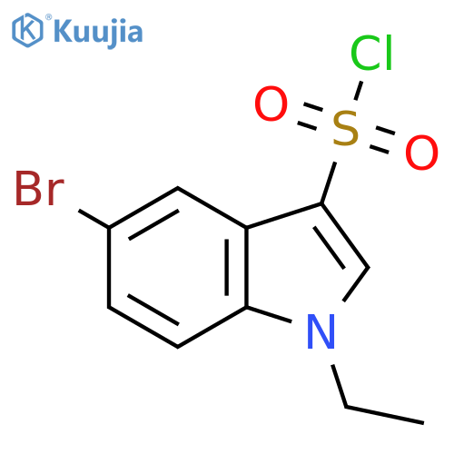 5-bromo-1-ethyl-1H-indole-3-sulfonyl chloride structure