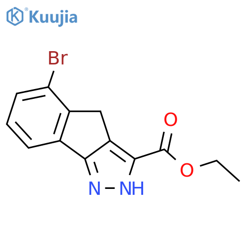 ethyl 5-bromo-1H,4H-indeno[1,2-c]pyrazole-3-carboxylate structure