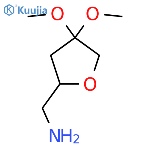 1-(4,4-Dimethoxyoxolan-2-yl)methanamine structure