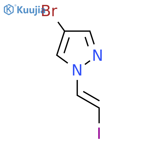 4-bromo-1-[(1E)-2-iodoethenyl]-1H-pyrazole structure