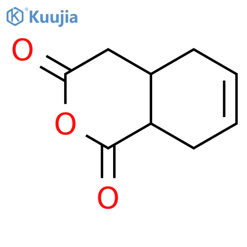 3-Cyclohexene-1-aceticacid, 6-carboxy-, cyclic anhydride, trans- (8CI) structure