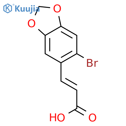 2-Bromo-4,5-methylenedioxycinnamic acid structure