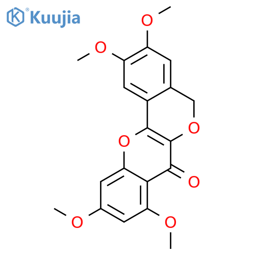 2,3,8,10-tetramethoxy-5H-isochromeno[4,3-b]chromen-7-one structure