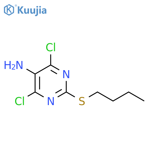 2-(Butylthio)-4,6-dichloropyrimidin-5-amine structure