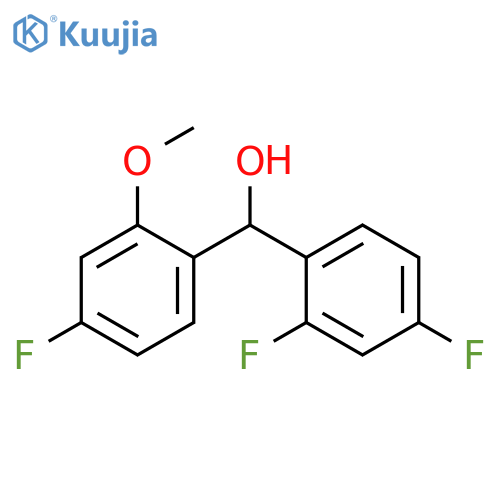 Benzenemethanol, 2,4-difluoro-α-(4-fluoro-2-methoxyphenyl)- structure