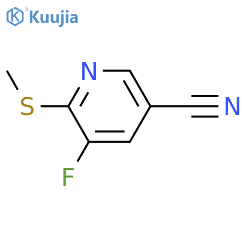 5-Fluoro-6-(methylthio)-3-pyridinecarbonitrile structure