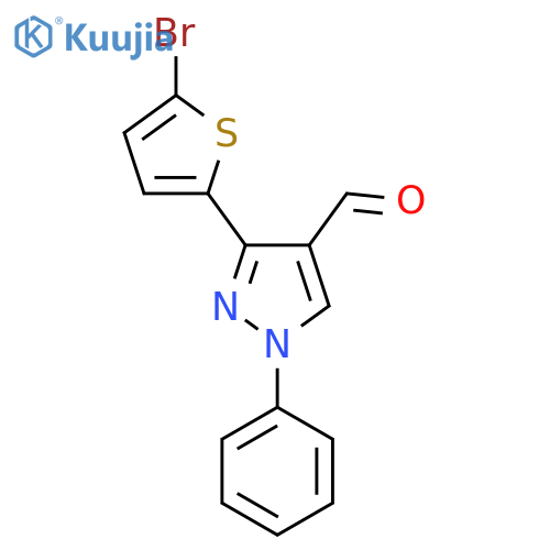 3-(5-Bromothiophen-2-yl)-1-phenyl-1H-pyrazole-4-carbaldehyde structure